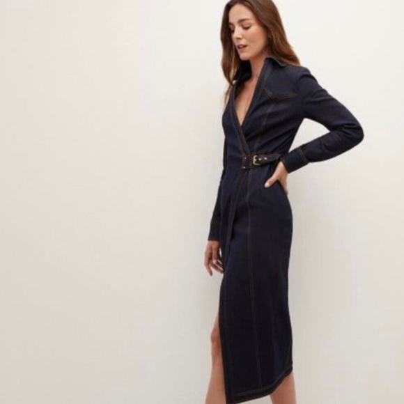 Veronica Beard - Arlington Denim Dress Size:6 - Picture 2 of 4